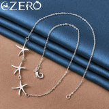 925 Silver Starfish Pendant Set for Women