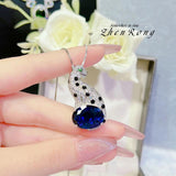 Leopard Jewelry Set 925 Silver CZ Stone Vintage Animal Jewelry