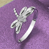 925 Silver Dragonfly Charm Jewelry Set for Engagement
