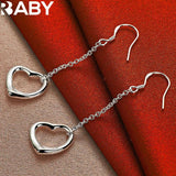 925 Silver 5 Heart Chain Jewelry Set Wedding Romantic Accessories