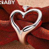 925 Silver 5 Heart Chain Jewelry Set Wedding Romantic Accessories