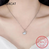 925 Sterling Silver Shell Ginkgo Leaf Jewelry Set