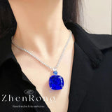 S925 Silver Sapphire Wedding Jewelry Set for Women