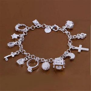 925 Silver Christmas Style Pendant Charms Jewelry Set