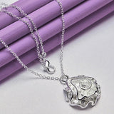925 Silver Rose Charm Party Jewelry Set