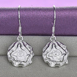 925 Silver Rose Charm Party Jewelry Set
