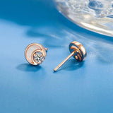 Rose Moon 925 Sterling Silver Jewelry Set Lady Birthday Present