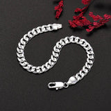 925 Silver Charm Bracelet & Necklace Set
