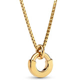 925 Silver Pave & Beads I-D Collier Pendant Necklace for Charm DIY
