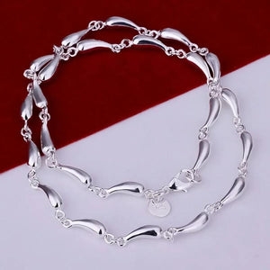 925 Sterling Silver Water Drop Charm Jewelry Set for Women