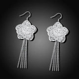 925 Silver Wedding Retro Woman Necklace Earring Ring Set
