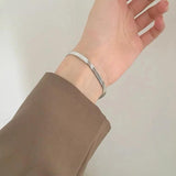 925 Silver 4MM Blade Chain Bracelet Necklace Set