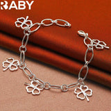 925 Silver Wedding Heart Clover Jewelry Set