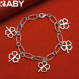 925 Silver Wedding Heart Clover Jewelry Set