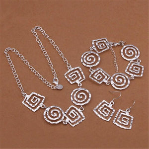 925 Sterling Silver Jewelry Set for Women Party Wedding