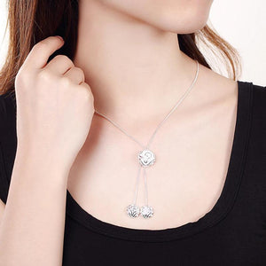 925 Silver Romantic Rose Flower Jewelry Set for Women