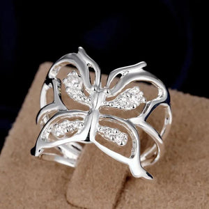 Butterfly Bangle 925 Sterling Silver Bracelet Set Party Holiday