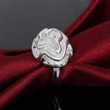 925 Silver Jewelry Set Rose Flower Rings Bracelet Necklace Earring Stud