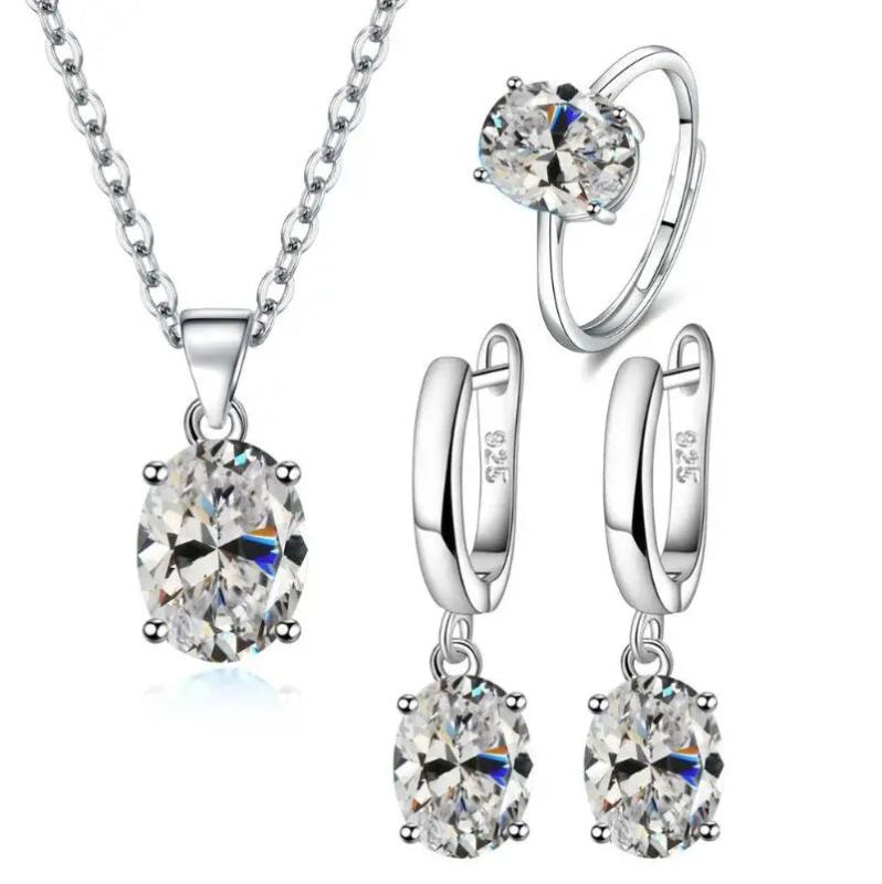 Amethyst Citrine Garnet Peridot Topaz 925 Silver Jewelry Set