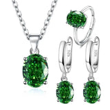 Amethyst Citrine Garnet Peridot Topaz 925 Silver Jewelry Set