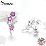 925 Silver Plum Flower Jewelry Set ZHS096
