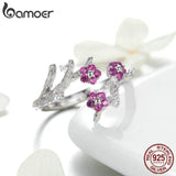 925 Silver Plum Flower Jewelry Set ZHS096