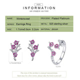 925 Silver Plum Flower Jewelry Set ZHS096