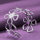 925 Sterling Silver Flower Jewelry Set