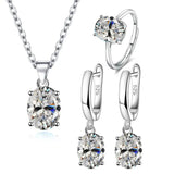 Natural Gemstone 925 Silver Jewelry Set