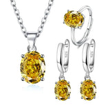 Natural Gemstone 925 Silver Jewelry Set