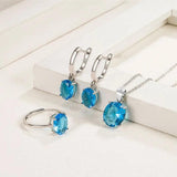 Natural Gemstone 925 Silver Jewelry Set