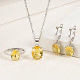 Natural Gemstone 925 Silver Jewelry Set