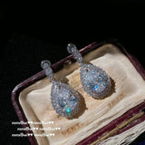 CZ Jewelry Set 925 Silver Wedding Engagement Bride Ring Earring Necklace