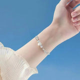 925 Silver Lucky Beads Necklace Bracelet Set for Women Wedding