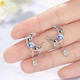 925 Silver Crystal Moon Jewelry Set for Women