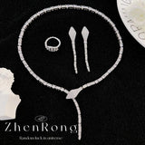 Sterling Silver Snake Shape Jewelry Set for Women