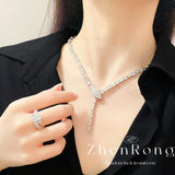 Sterling Silver Snake Shape Jewelry Set for Women