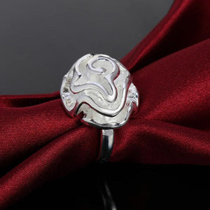 925 Sterling Silver Rose Flower Jewelry Set
