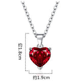 Crystal Heart Jewelry Set 925 Silver Wedding Accessories