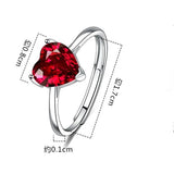 Crystal Heart Jewelry Set 925 Silver Wedding Accessories