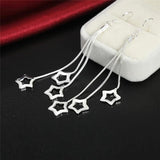 925 Silver Jewelry Set for Women Wedding Star Bracelet Necklace Earring
