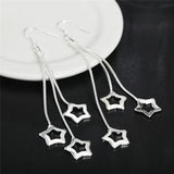 925 Silver Jewelry Set for Women Wedding Star Bracelet Necklace Earring