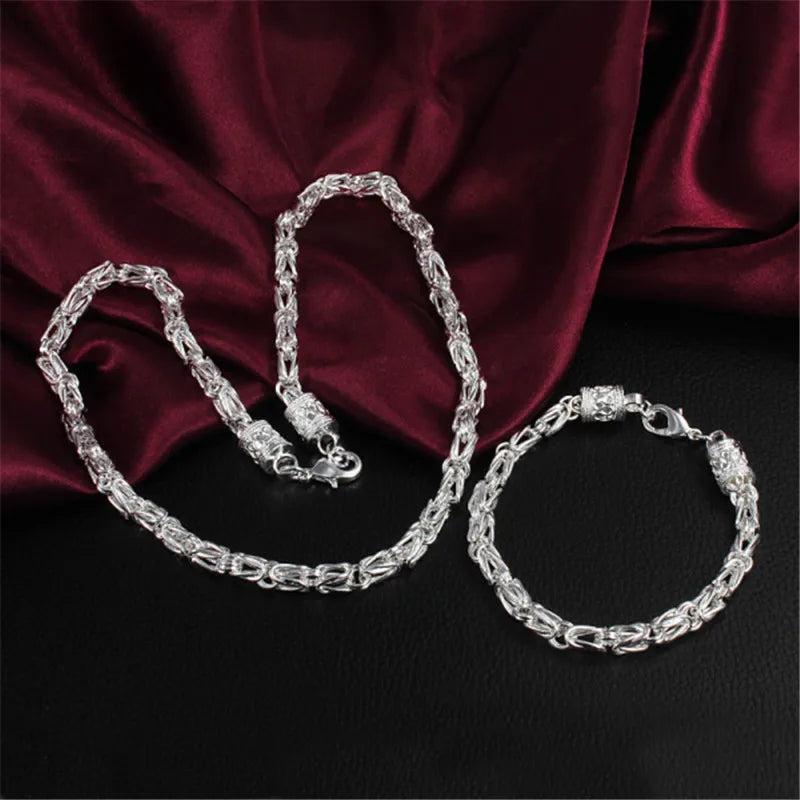 925 Sterling Silver 6MM Chain Set for Men