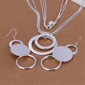 925 Sterling Silver Jewelry Set for Women Party Wedding