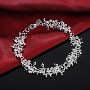 925 Silver Fringe Beads Jewelry Set for Women Party Wedding
