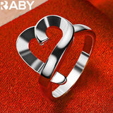 925 Silver Heart Bracelet Earrings Set Wedding Jewelry