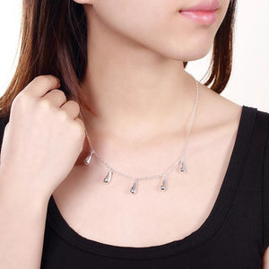 925 Sterling Silver Water Droplets Jewelry Set for Women