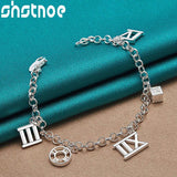 925 Sterling Silver Jewelry Set Roman Numerals Party Holiday Set
