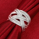 925 Sterling Silver Wide Weave Cuff Bangle Set