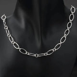 925 Sterling Silver Circle Necklace Bracelets Set Wedding Jewelry
